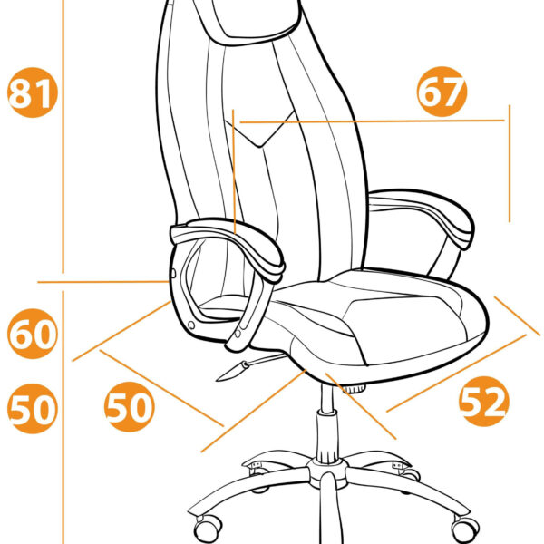 размеры креслаTetChair BOSS Lux Кресло TetChair BOSS Lux