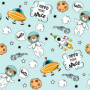 Кресло CHAIRMAN KIDS 104 1 Ткань велюр с рисунком space